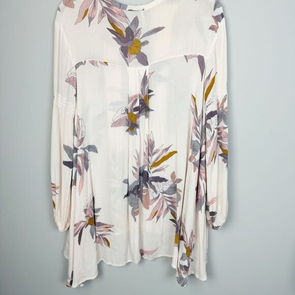 FREE PEOPLE | Tree Swing Long Sleeve Boho Tunic Dress Floral Women’s Size XS - Picture 11 of 12
